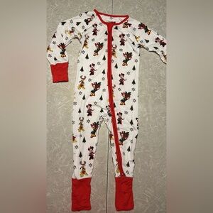 Kids Disney Christmas Character themed footie